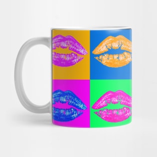 LIPS ON COLOURED SQUARES Mug